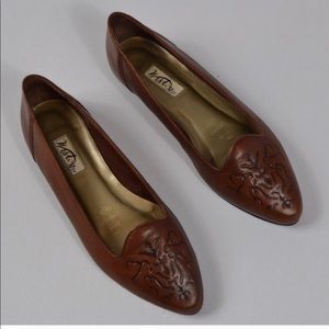 West 31st - Brown Leather Vintage Flats sz8